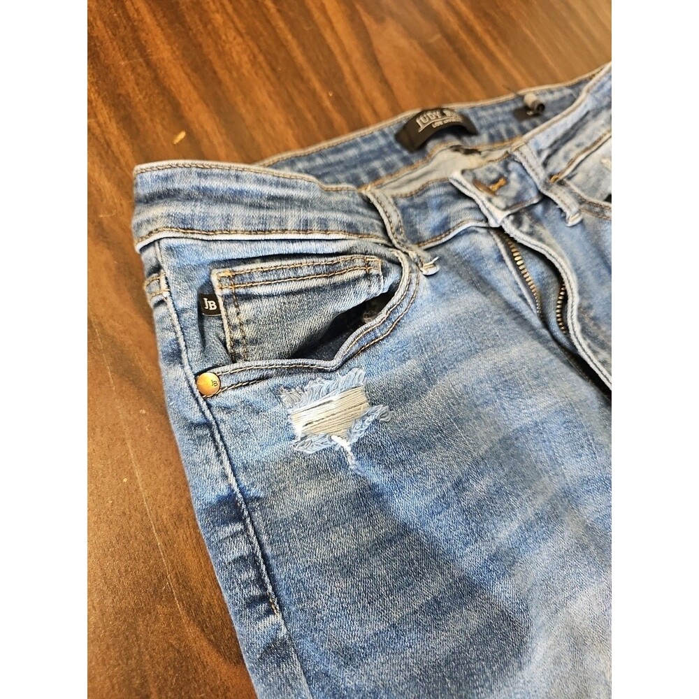 Judy Blue Light Blue Distressed Skinny Jeans - Picture 4 of 11
